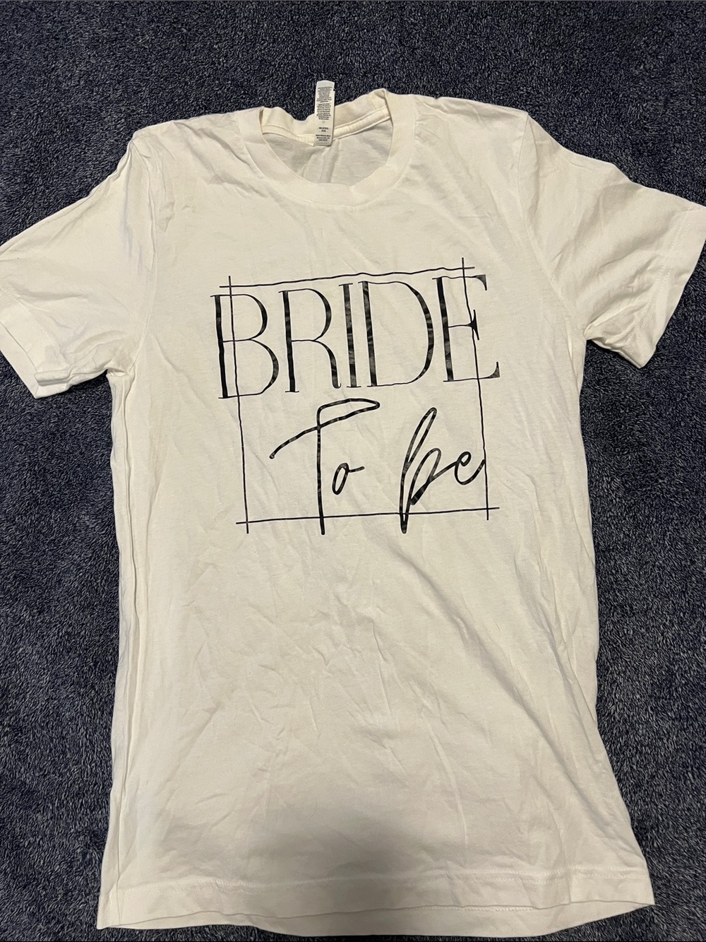 Bella Canvas White 'Bride To Be' Short Sleeve Graphic Tee
